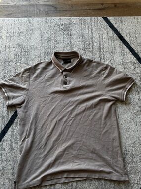 Emporio Armani Taupe Short-Sleeve Polo